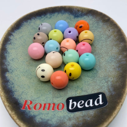 24. emoji round beads - Romo bead