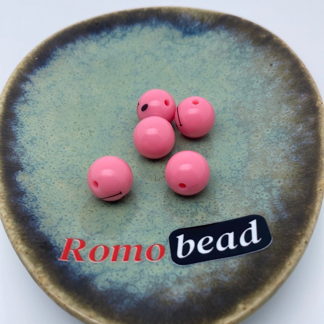 24. emoji round beads - Romo bead