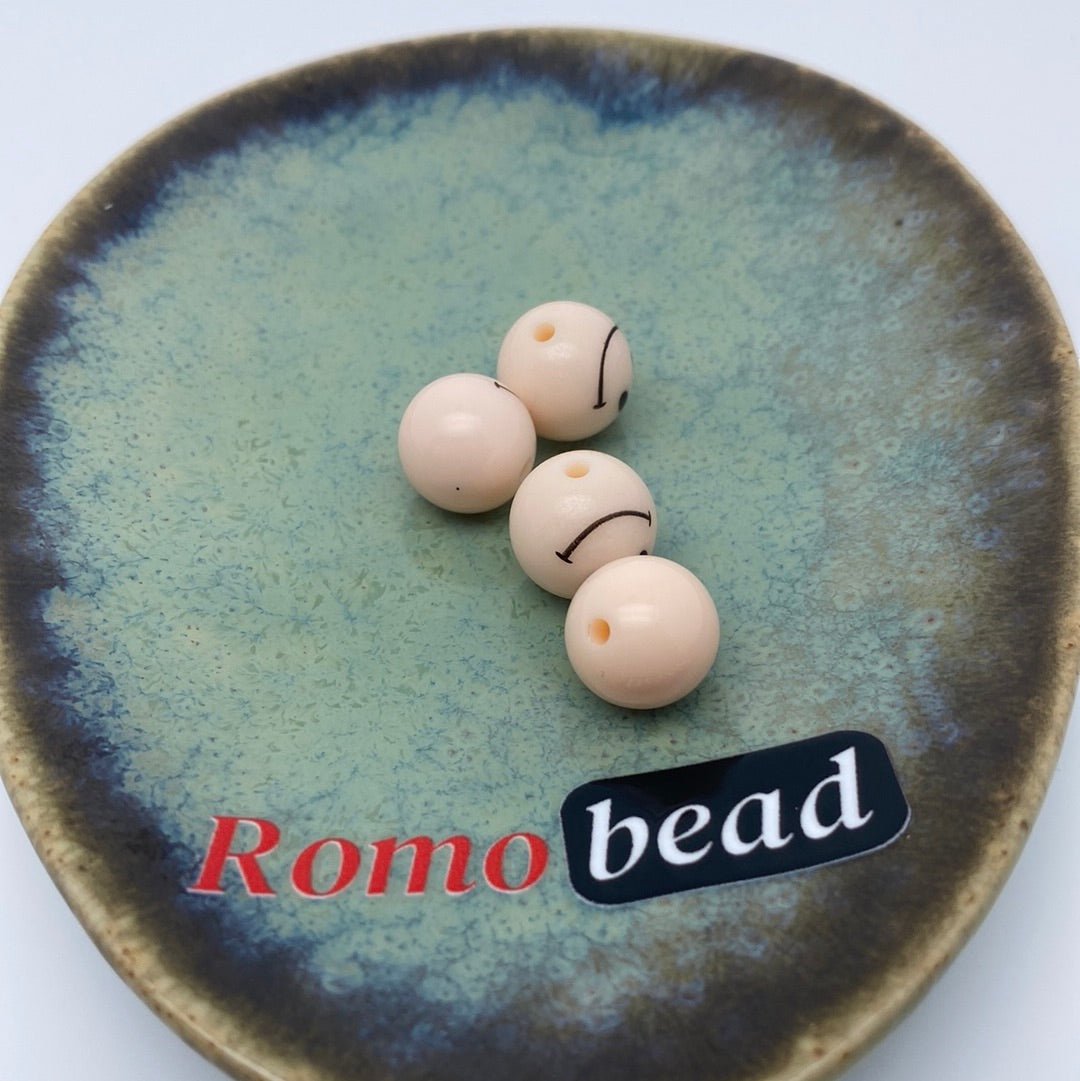 24. emoji round beads - Romo bead