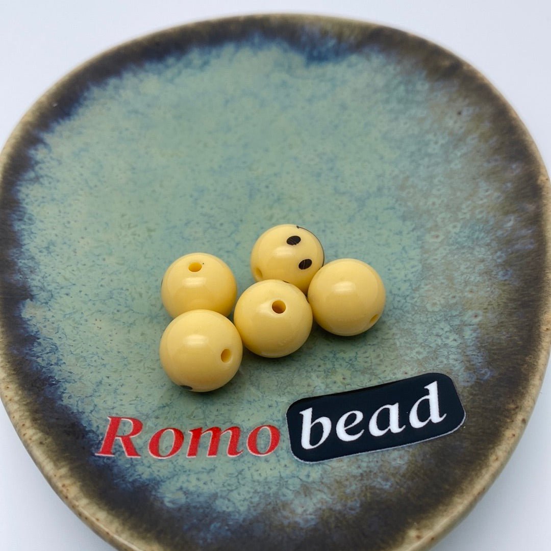 24. emoji round beads - Romo bead