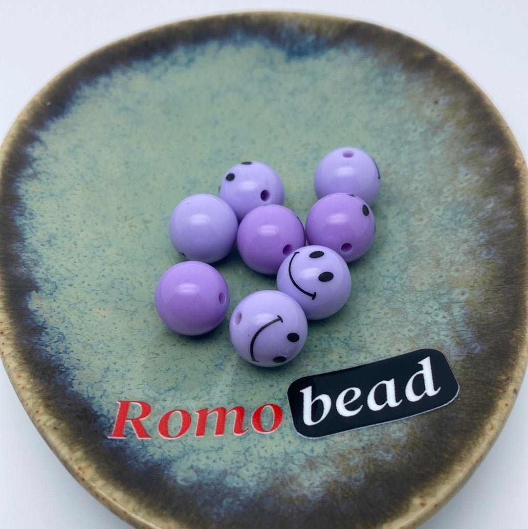 24. emoji round beads - Romo bead