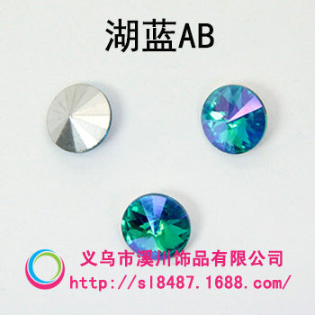 Xichuan source of origin: pointed bottom dazzling satellite glass drills, water rhinestone surface coating, color selection, DIY diamond attachment parts wholesale