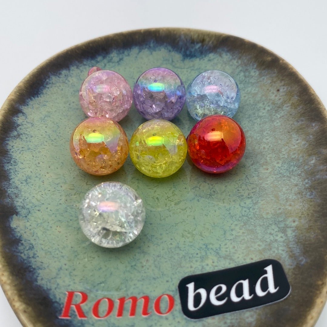 29. Crackle UV pendent 16mm - Romo bead