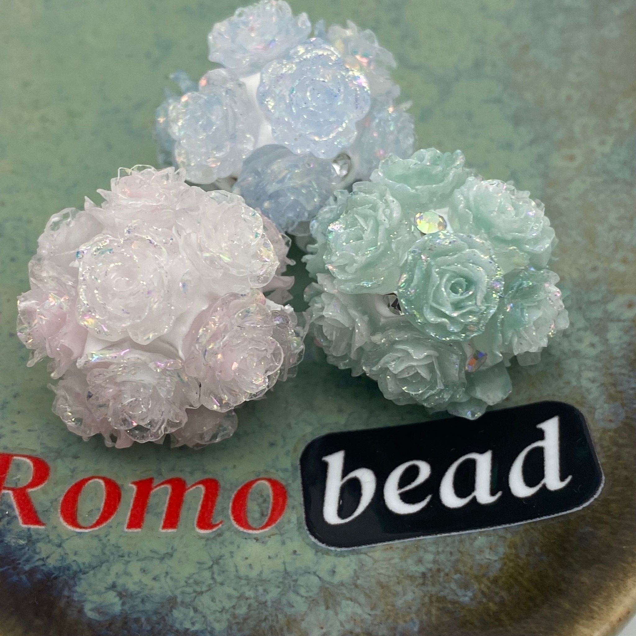 300.Round flower thermal beads,multi color luminous,glowing at dark - Romo bead