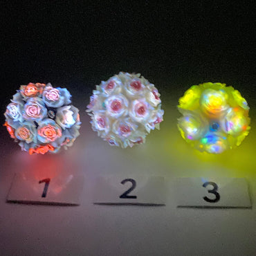 301.round luminous flowers ,glowing at dark - Romo bead