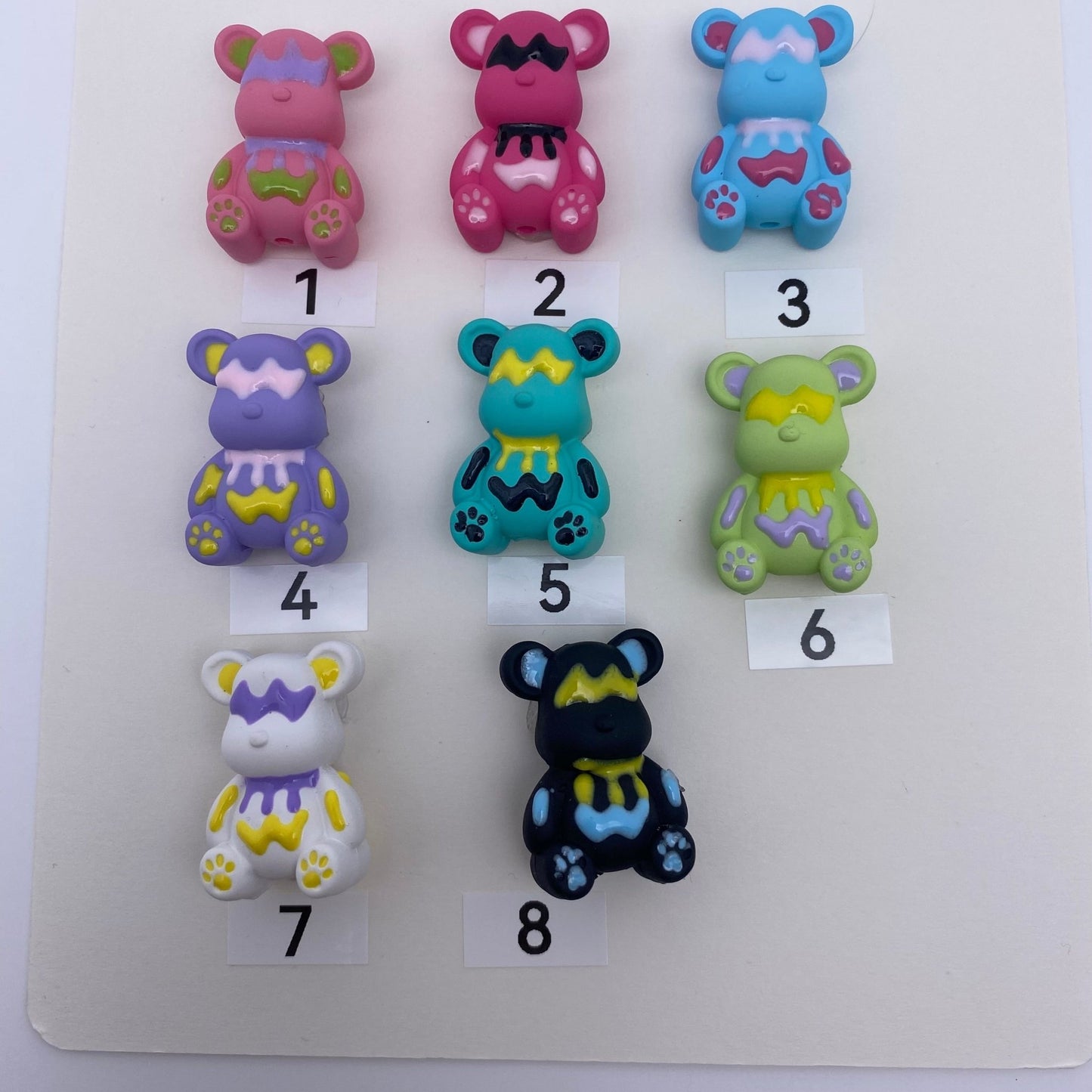 31. Hand made print bear beads - Romo bead