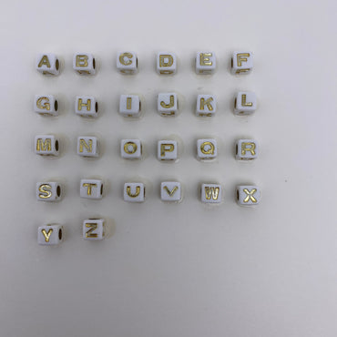 86. cube letter beads