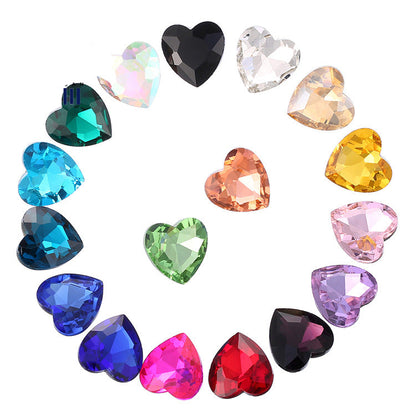 Heart Pointed Bottom Diamond Rhinestones - Crystal Glass Phone Sticker Clothing Headband Jewelry Accessories