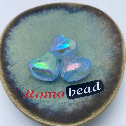 38. Gliter hearts beads - Romo bead