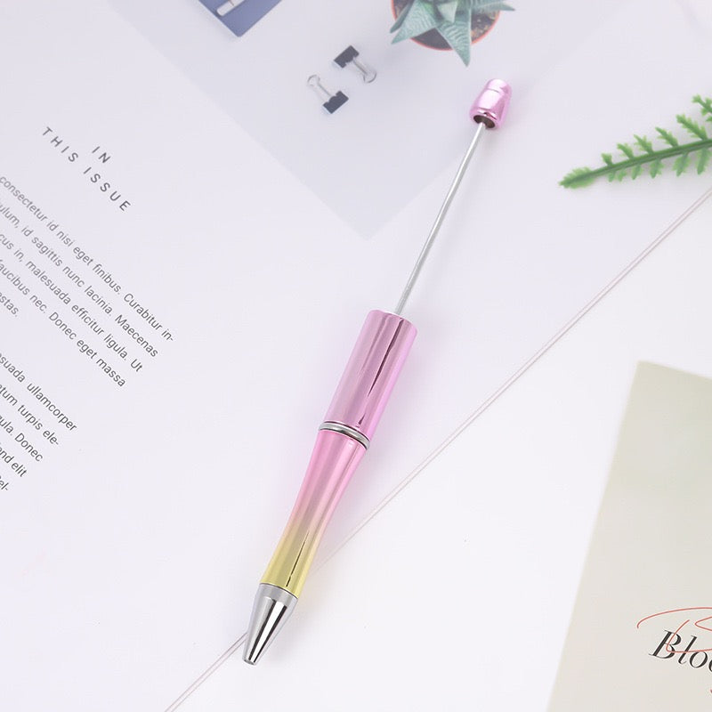 New Beaded Ballpoint Pens Plastic Beadable Pens Wedding Favors Birthday Party Gifts Student Stationery Pens