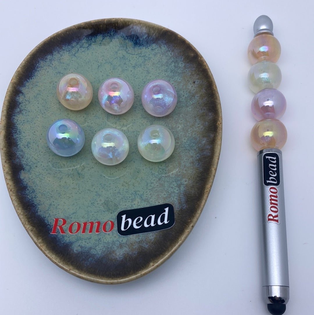 39. Glitter round 16mm beads - Romo bead