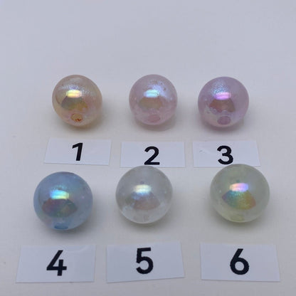 39. Glitter round 16mm beads - Romo bead