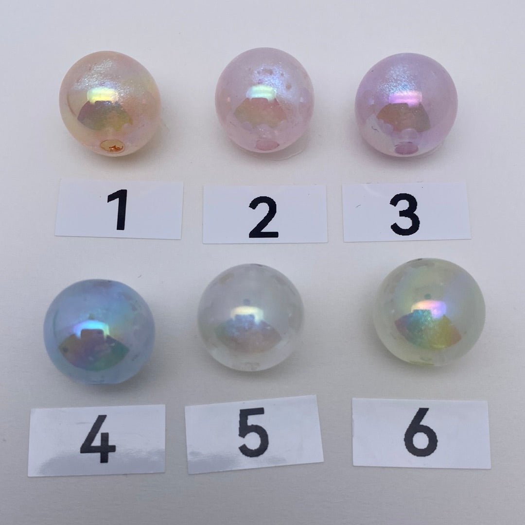 39. Glitter round 16mm beads - Romo bead