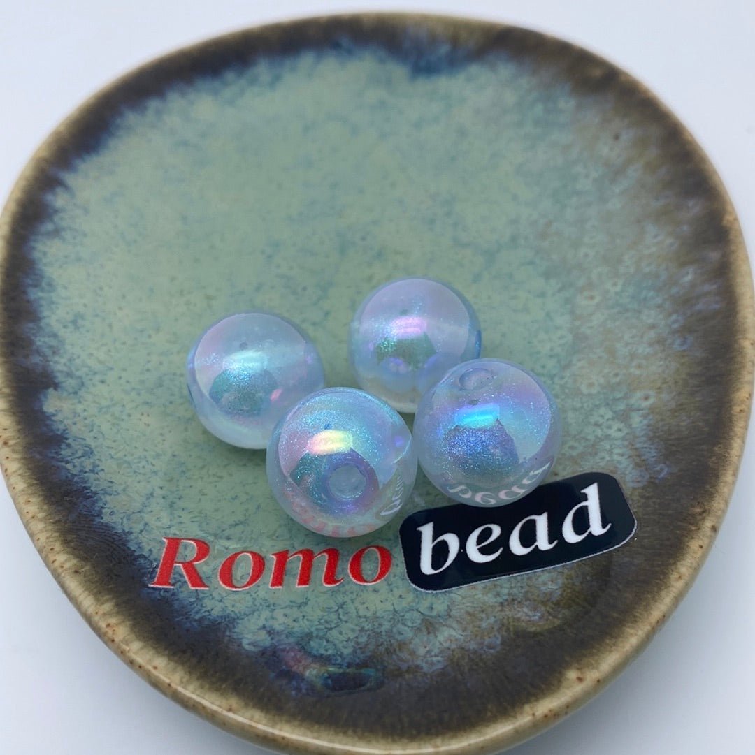 39. Glitter round 16mm beads - Romo bead