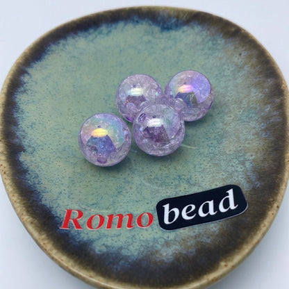 45. UV crackle 16mm round beads - Romo bead