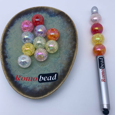 45. UV crackle 16mm round beads - Romo bead