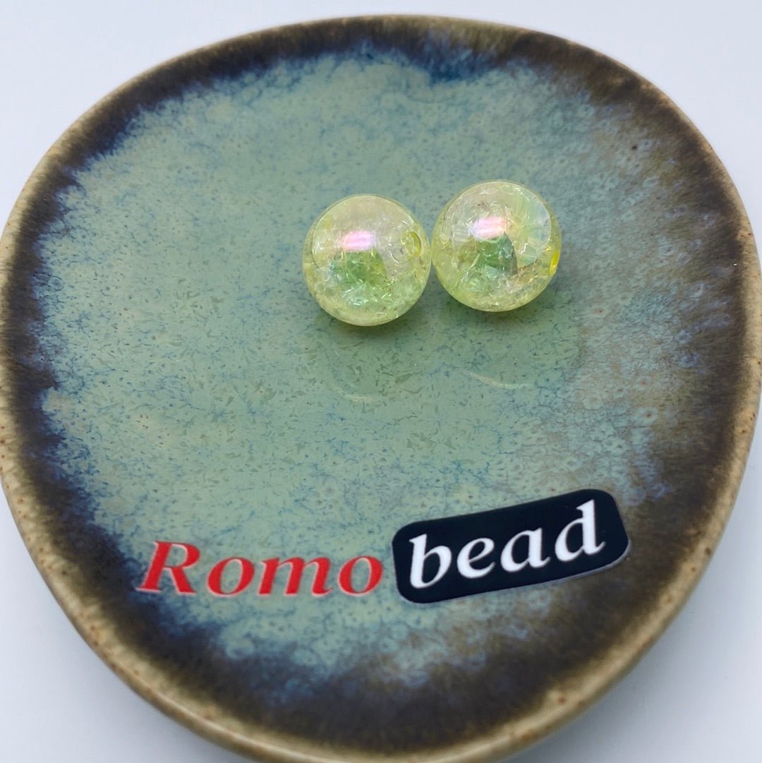 45. UV crackle 16mm round beads - Romo bead