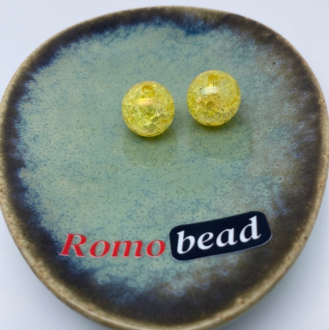 45. UV crackle 16mm round beads - Romo bead