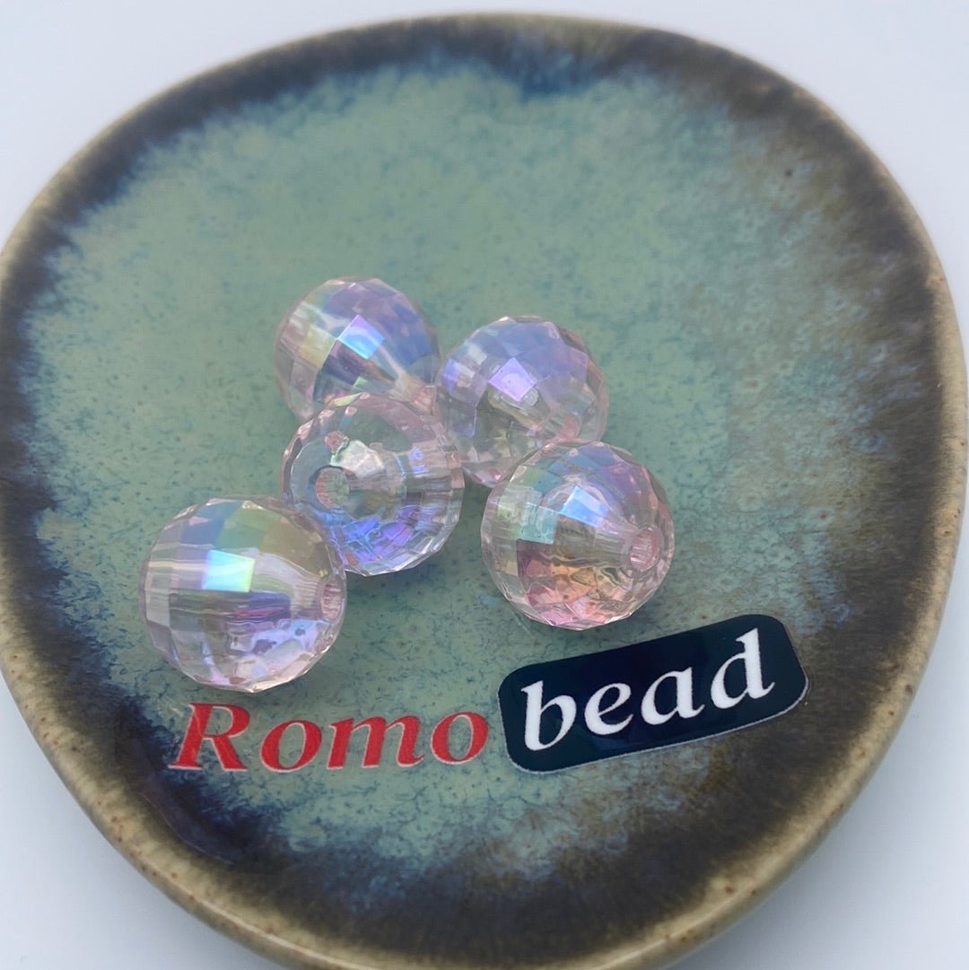 49. Clear disco 16mm beads - Romo bead