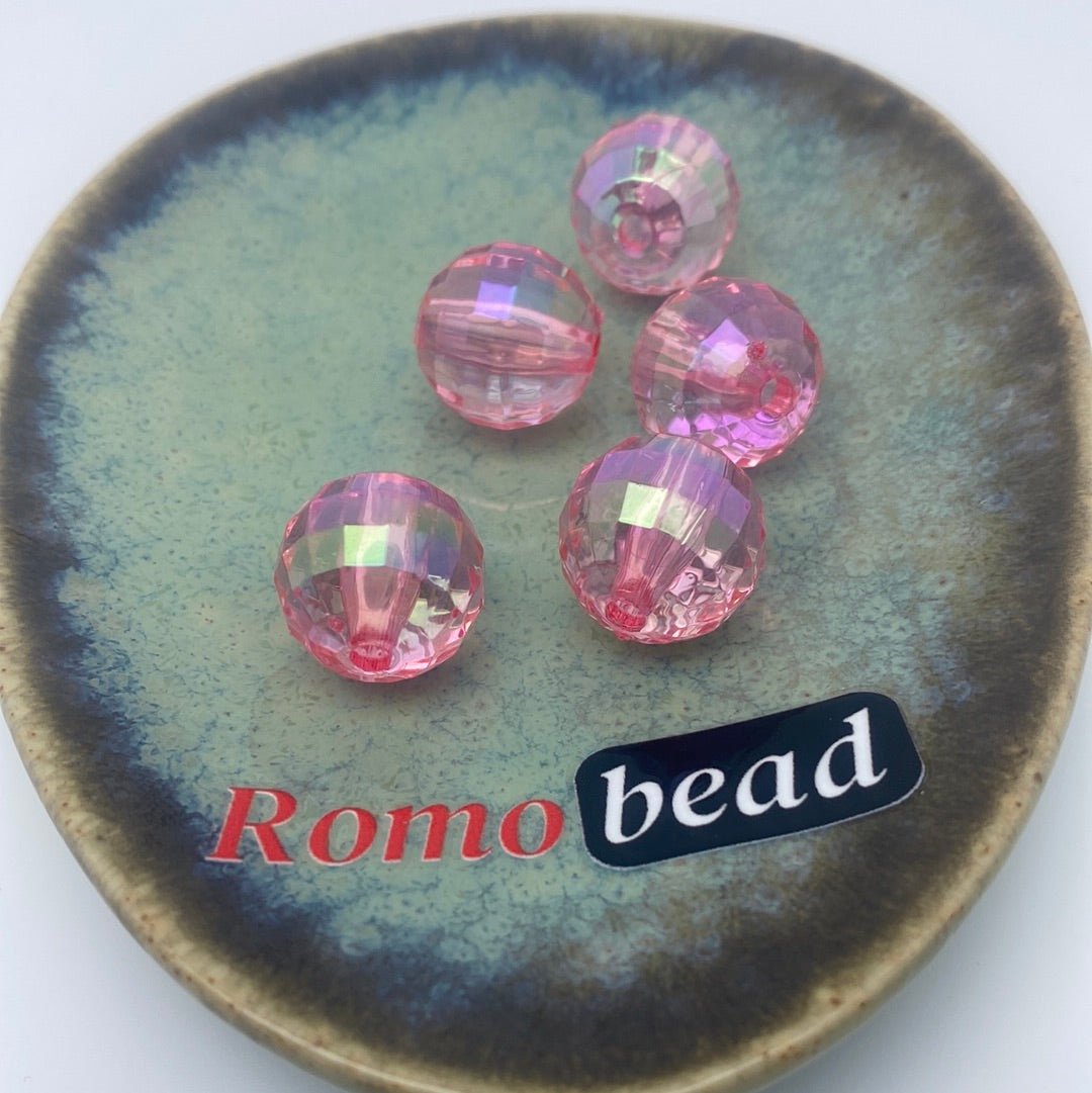 49. Clear disco 16mm beads - Romo bead