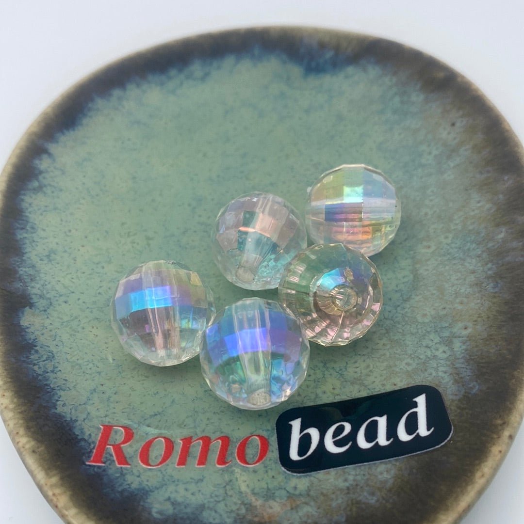 49. Clear disco 16mm beads - Romo bead