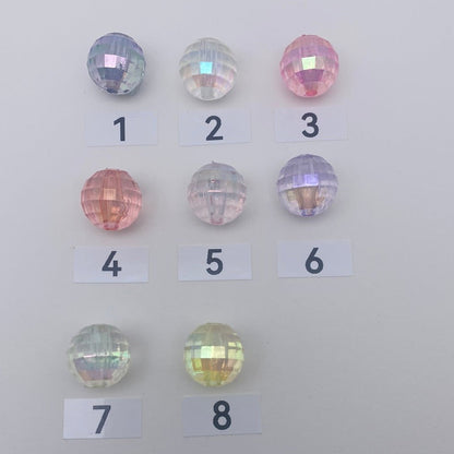 49. Clear disco 16mm beads - Romo bead