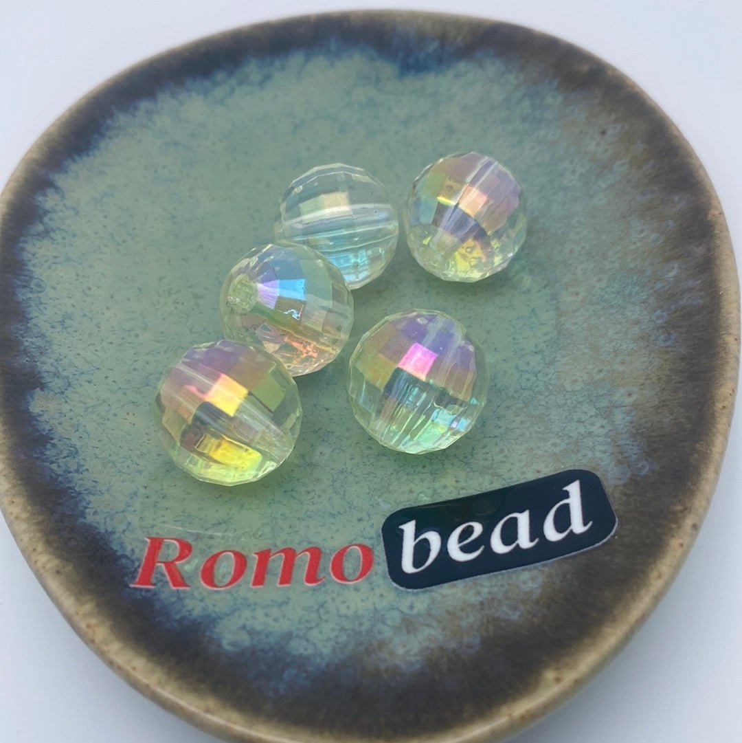 49. Clear disco 16mm beads - Romo bead