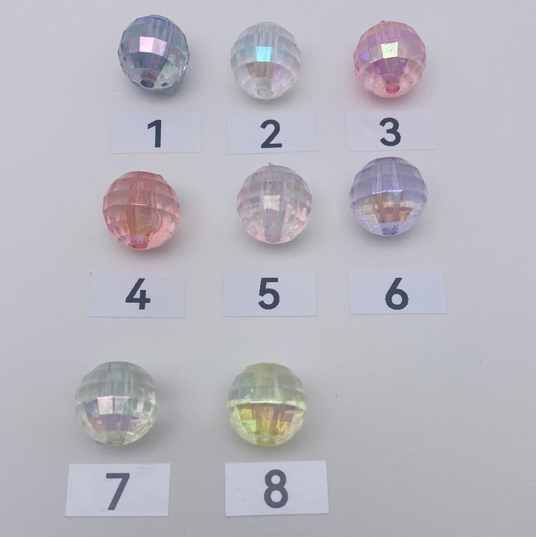 49. Clear disco 16mm beads - Romo bead