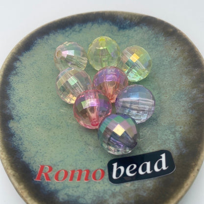 49. Clear disco 16mm beads - Romo bead