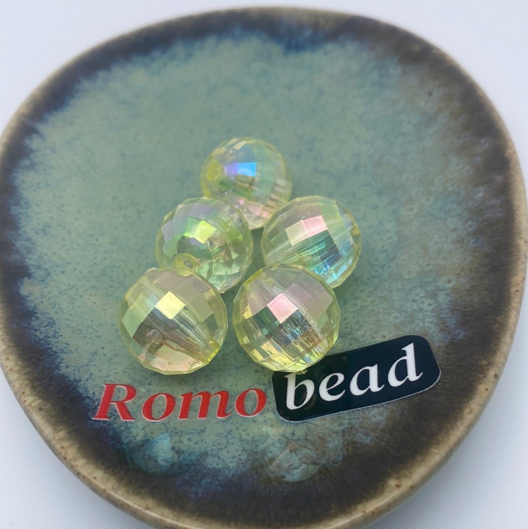 49. Clear disco 16mm beads - Romo bead