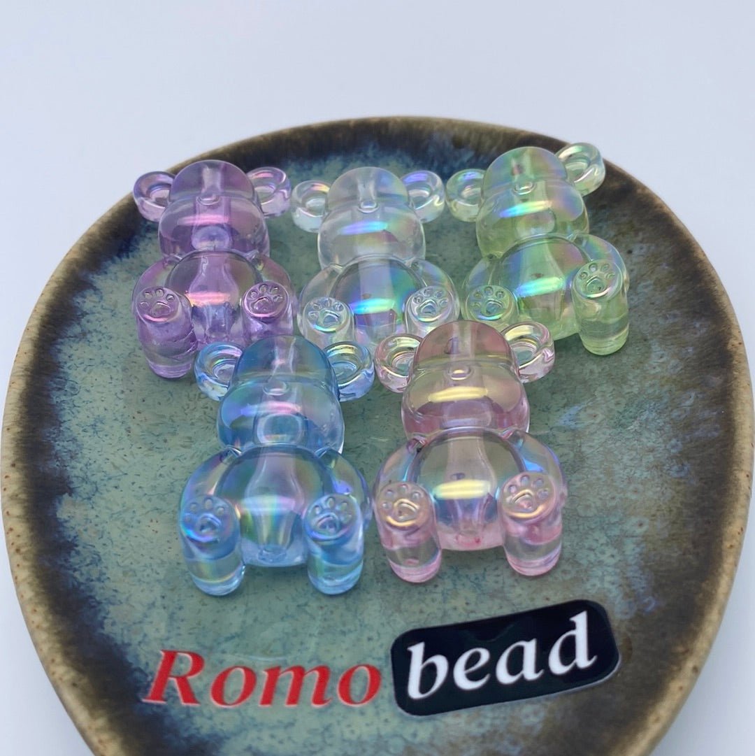 5. clear bear beads - Romo bead