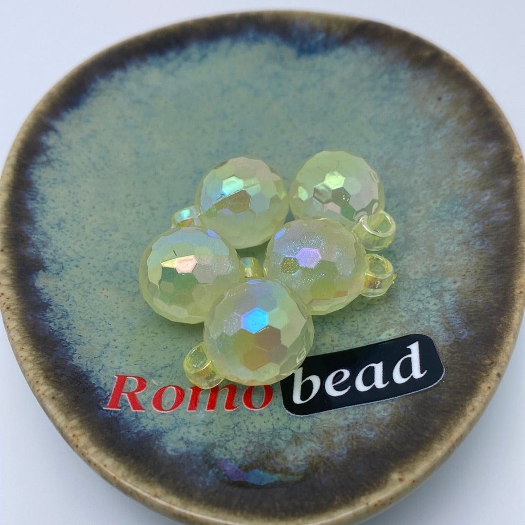 53. Shiny disco pendant 16mm beads - Romo bead