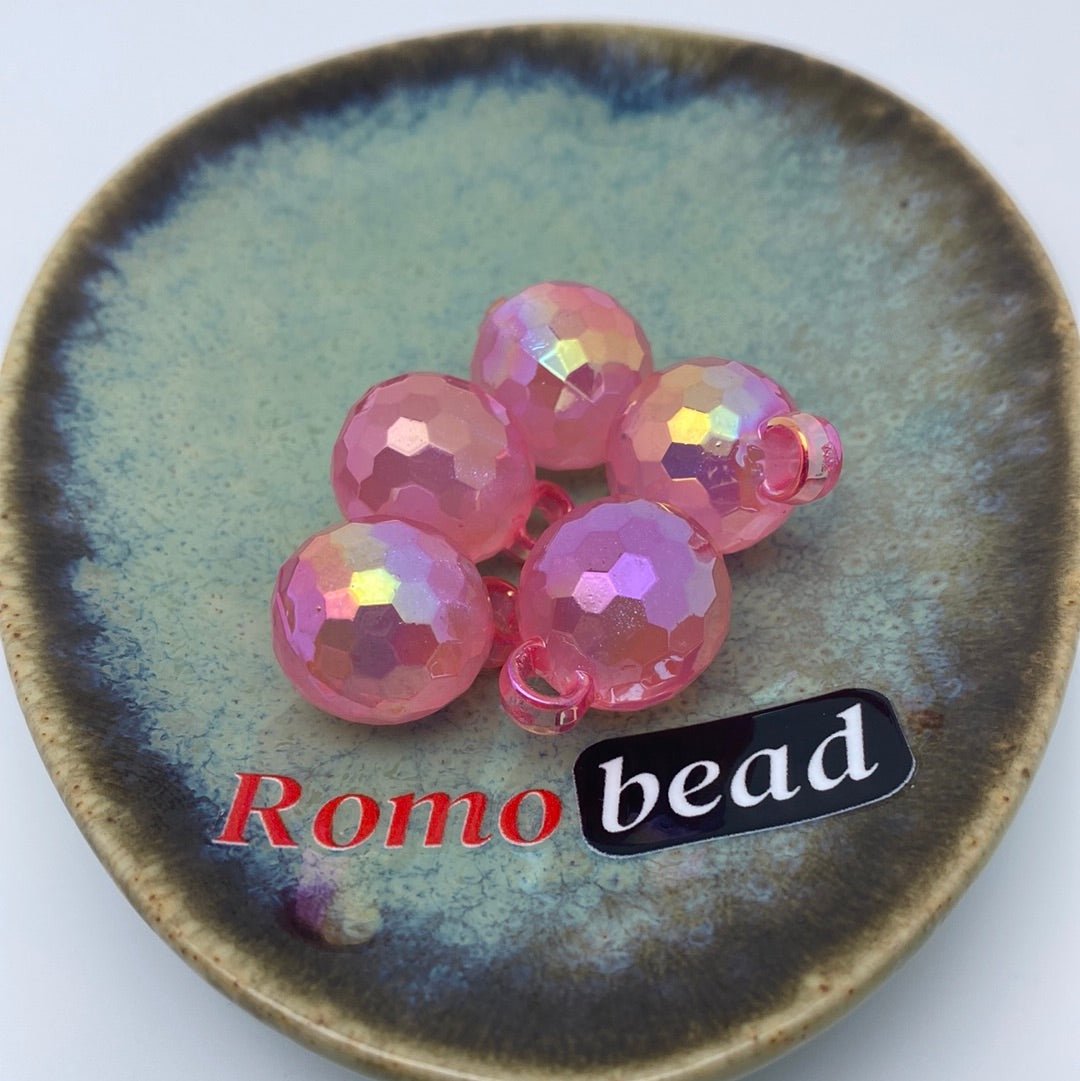 53. Shiny disco pendant 16mm beads - Romo bead