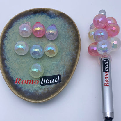 53. Shiny disco pendant 16mm beads - Romo bead