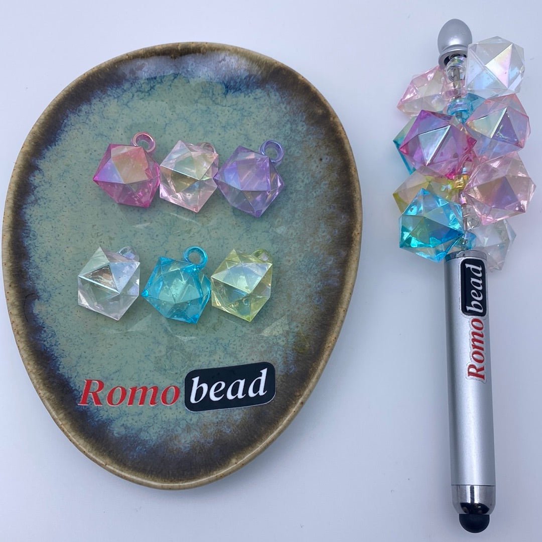 54. Diamond clear pendant beads - Romo bead