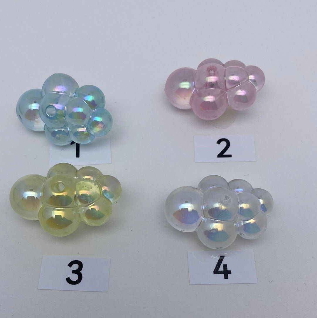 61. clear clouds uv beads - Romo bead