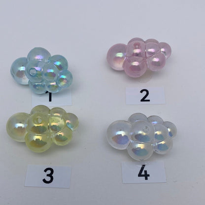 61. clear clouds uv beads - Romo bead