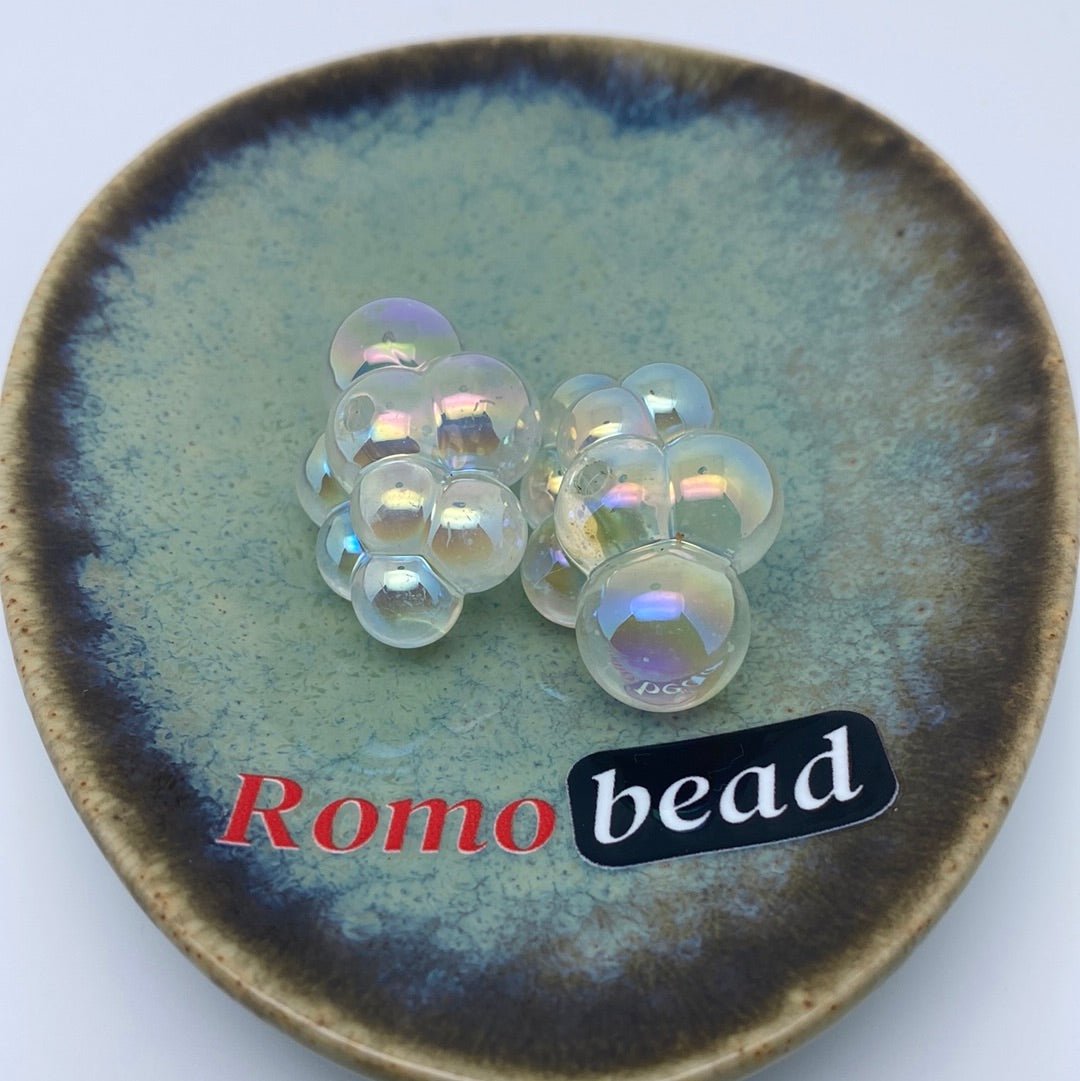 61. clear clouds uv beads - Romo bead