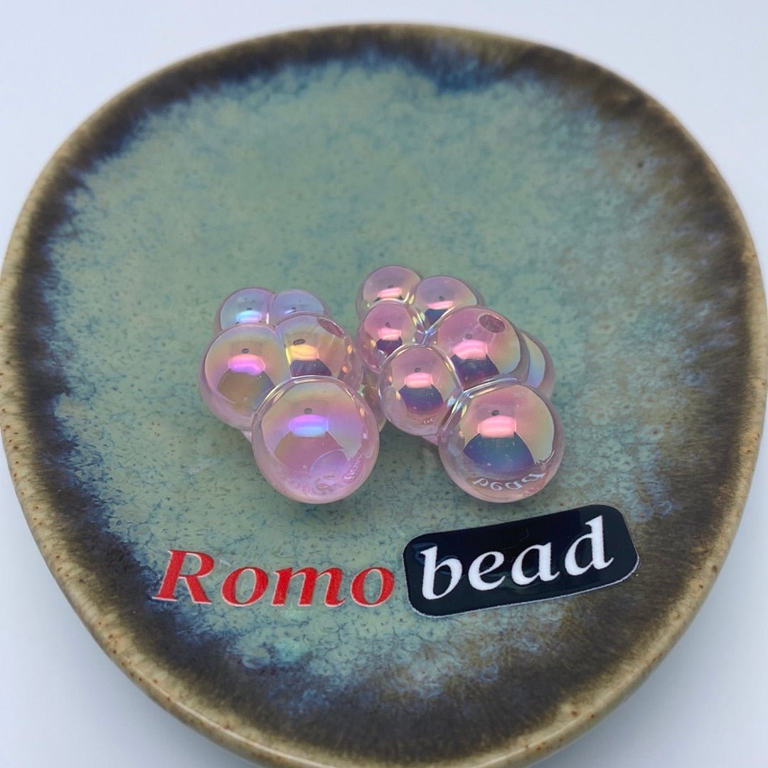 61. clear clouds uv beads - Romo bead