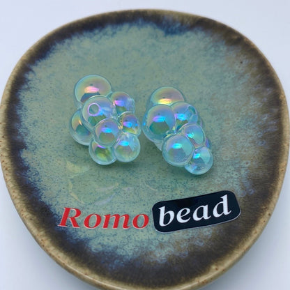 61. clear clouds uv beads - Romo bead