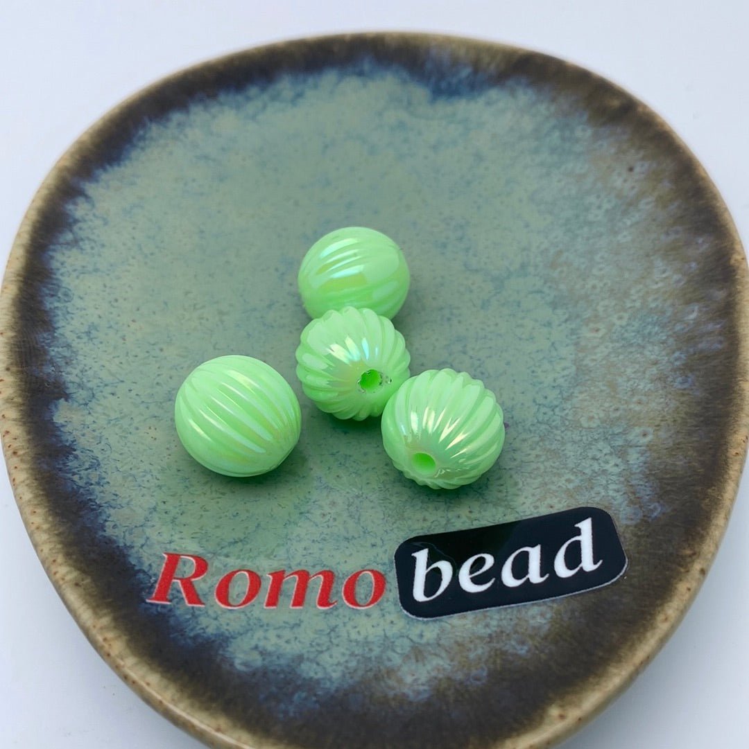 68. pumpkin round uv beads - Romo bead