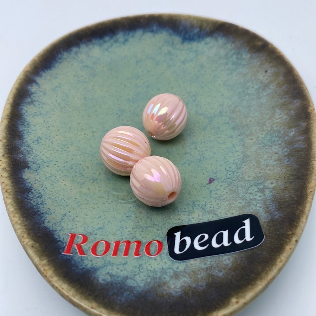 68. pumpkin round uv beads - Romo bead