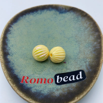 68. pumpkin round uv beads - Romo bead