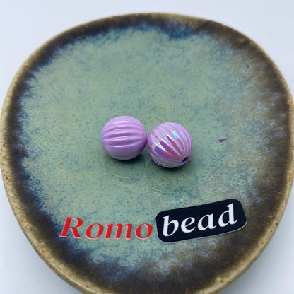 68. pumpkin round uv beads - Romo bead