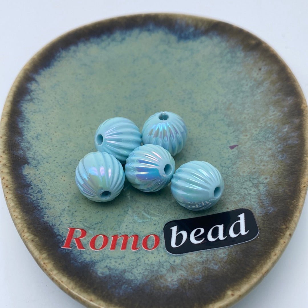 68. pumpkin round uv beads - Romo bead