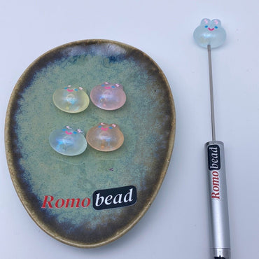 70. rabbit clear head beads - Romo bead