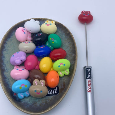71. rabbit head beads - Romo bead