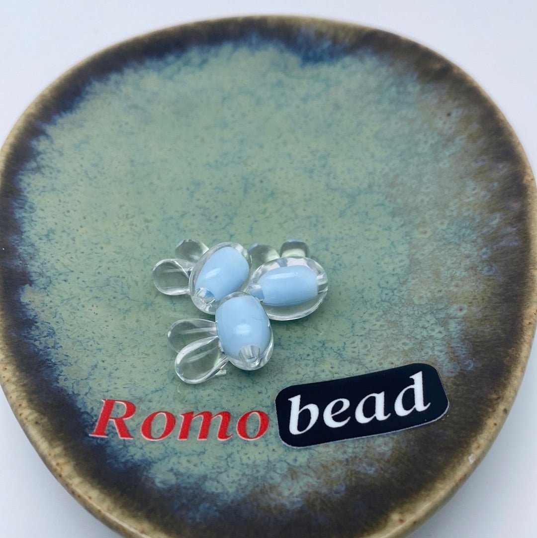 74. butterfly and rabbit head clear beads - Romo bead