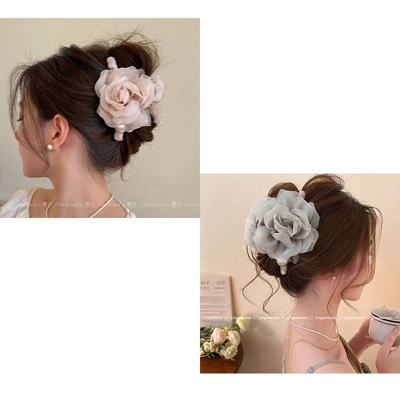 Encounter Spring Day~ Super Immortal Three-dimensional Flower Hairpin Female Head Grab Clip Large Shark Clip 2025 New High-end