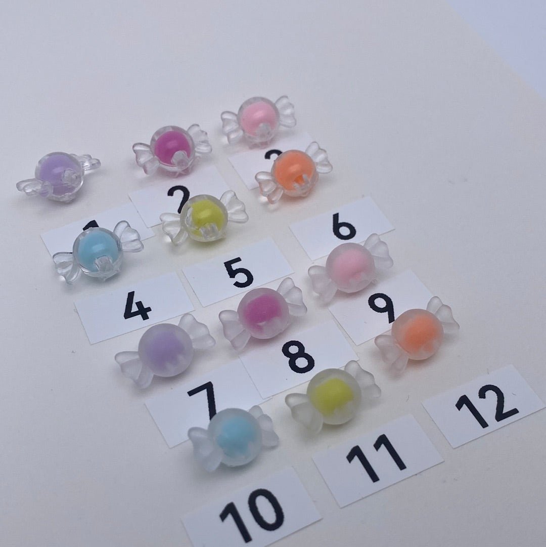 78. clear and frosted candy beads - Romo bead